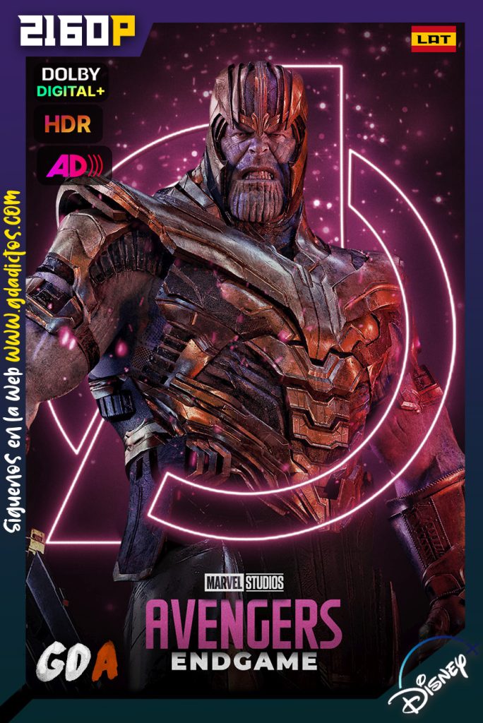 Avengers Endgame (2019) DSNP WEB-DL 2160p HDR [Lat – Lat AD – Ing – Ing AD – Cas – Por]