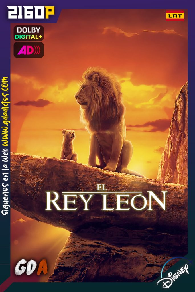 El Rey León (2019) DSNP WEB-DL 2160p SDR [Lat – Lat AD – Ing – Ing AD – Cas – Por]
