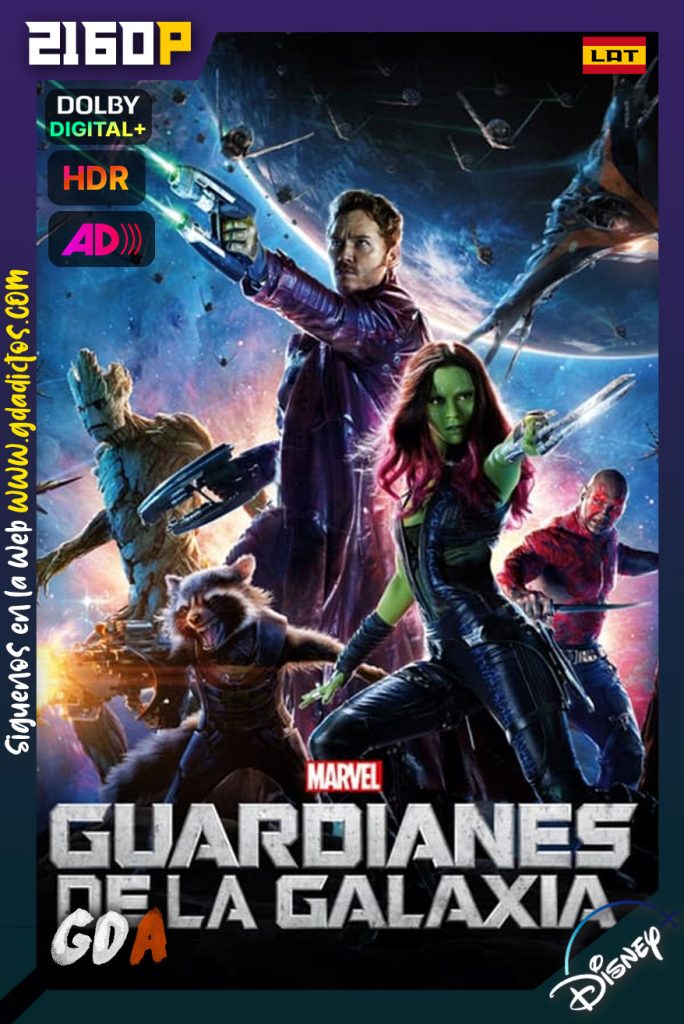 Guardianes de la Galaxia de Marvel Studios (2014) DSNP WEB-DL 2160p HDR [Lat-Ing-IngAD-Cas-Por]