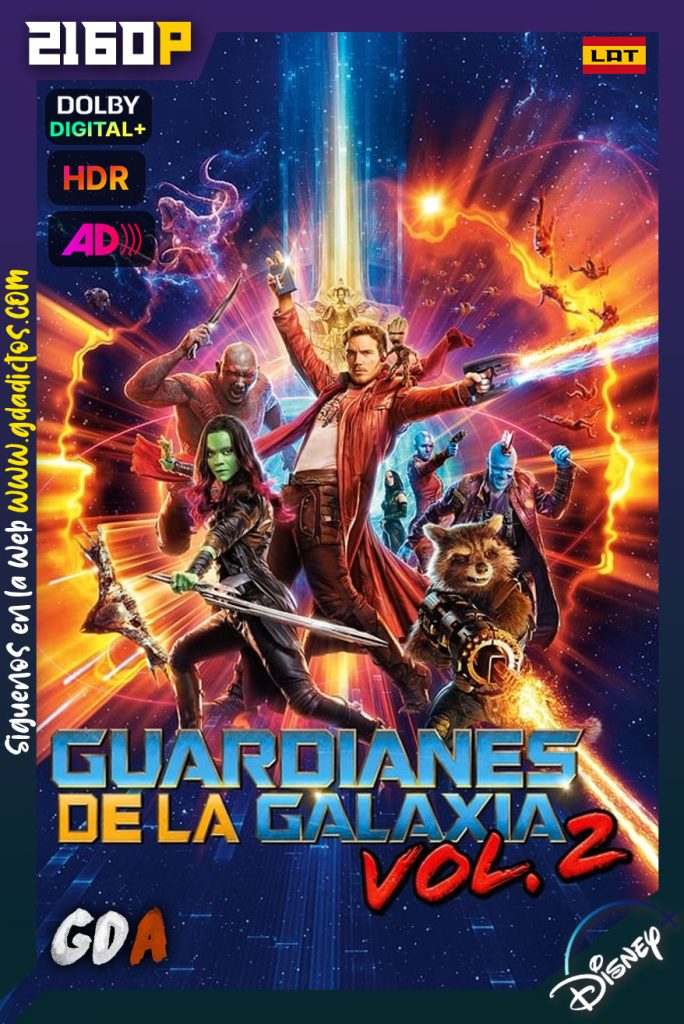 Guardianes de la Galaxia Vol.2 de Marvel Studios (2017) DSNP WEB-DL 2160p HDR [Lat-Ing-IngAD-Cas-Por]