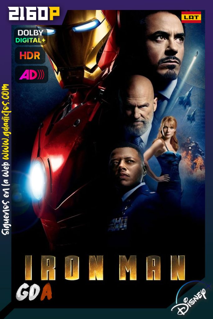 Iron Man de Marvel Studios (2008) DSNP WEB-DL 2160p HDR [Lat-Ing-IngAD-Cas-Por]