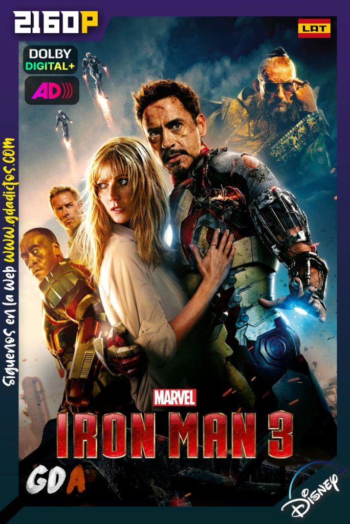 Iron Man 3 de Marvel Studios (2013) DSNP WEB-DL 2160p SDR [Lat-Ing-IngAD-Cas-Por]