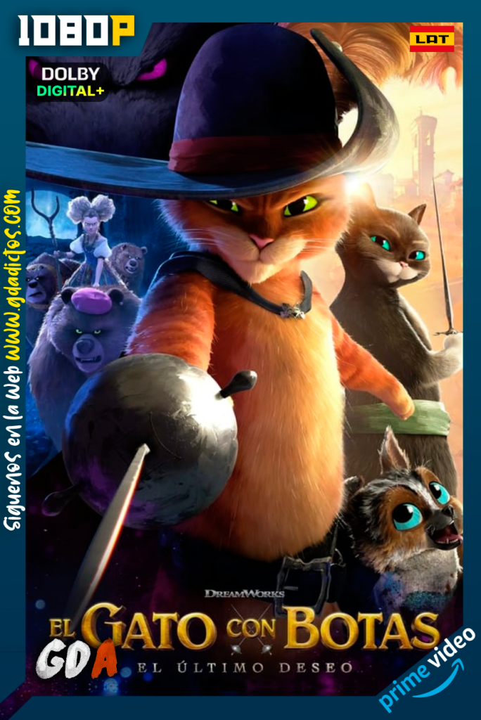 Gato con Botas: El último deseo (2022) AMZN WEB-DL [1080p] [Lat – Ing – Por – Cas]
