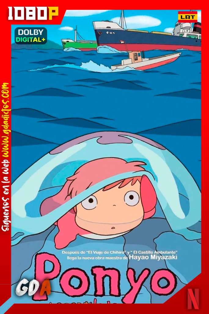 Ponyo y el secreto de la sirenita (2008) NF WEB-DL [1080p] [Lat – Jap – Ing – Por – Cas]