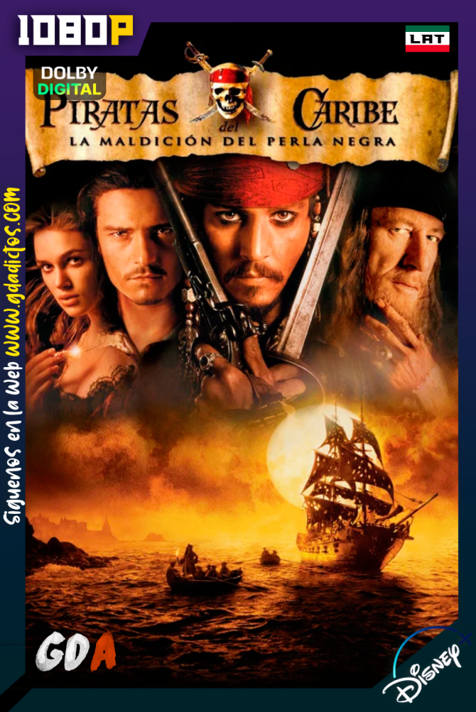 Piratas del Caribe: La Maldición del Perla Negra (2003) DSNP WEB-DL [1080p] [Lat – Ing – Por – Cas]